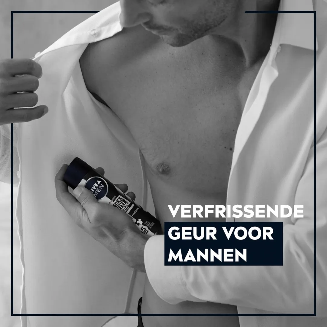 NIVEA MEN Invisible Black & White Anti-Transpirant Spray 6x150ml - afbeelding 6 van 6