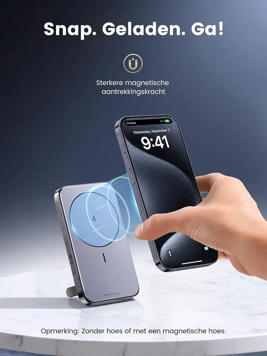 UGREEN 15086 Magnetische Powerbank 10000mAh - 37W - 3 Outputs