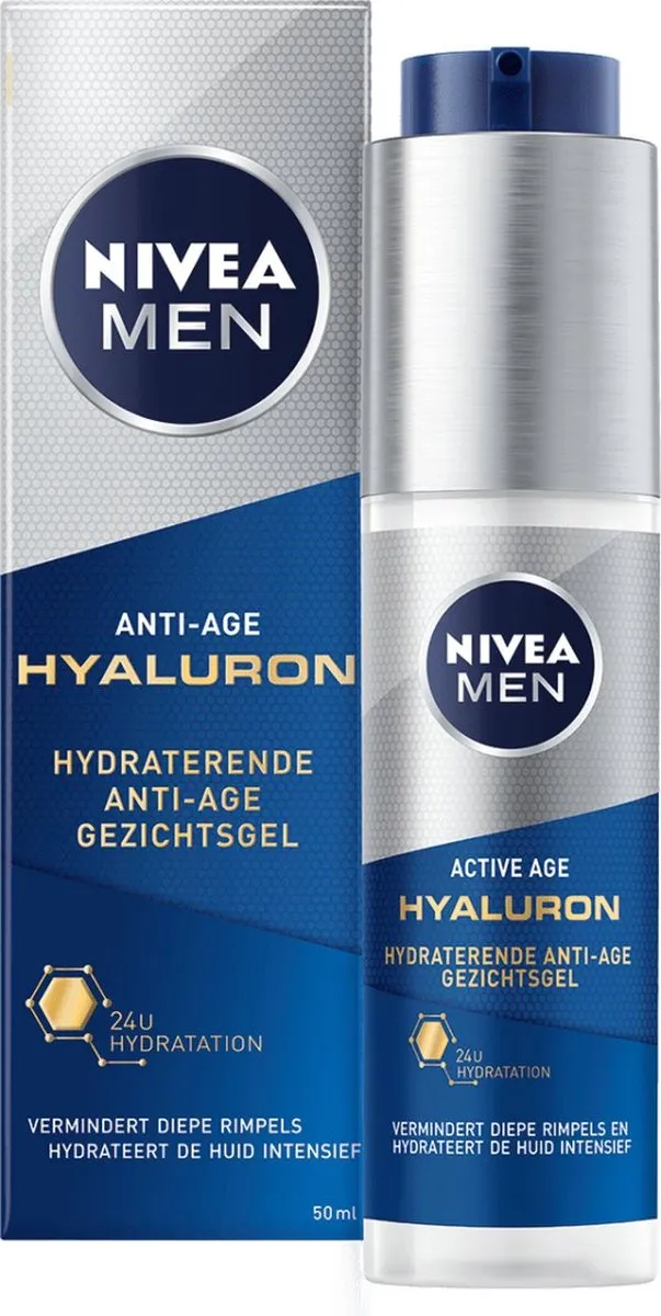 NIVEA MEN Hydraterende Anti-Age Gezichtsgel 150ml - 3x50ml
