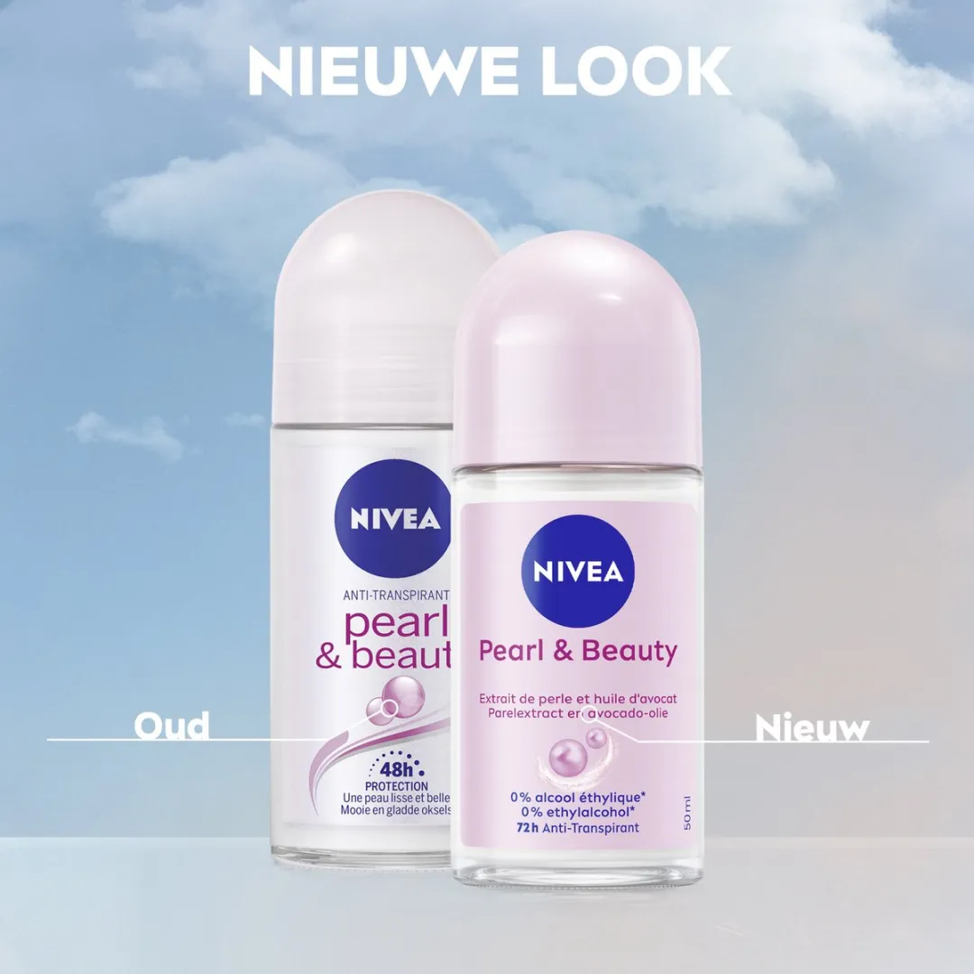 NIVEA Pearl & Beauty Deodorant Roller 6x50ml - 72u Bescherming