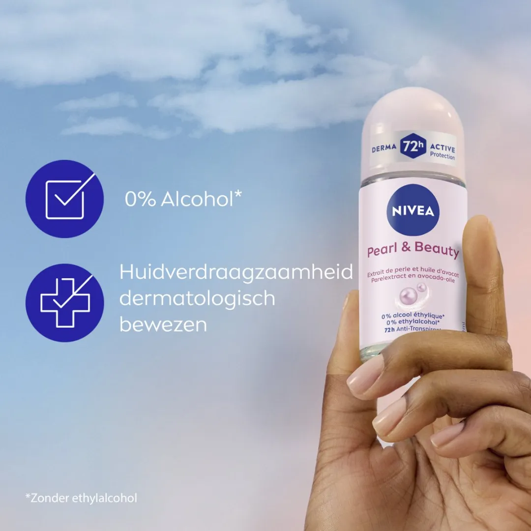 NIVEA Pearl & Beauty Deodorant Roller 6x50ml - 72u Bescherming