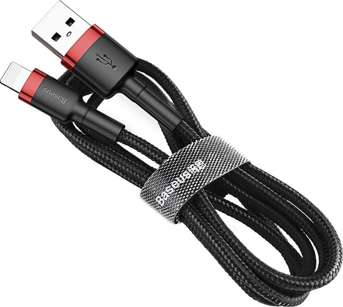 Baseus Universele USB naar Lightning Kabel 1m 2.5A - Zwart/Rood