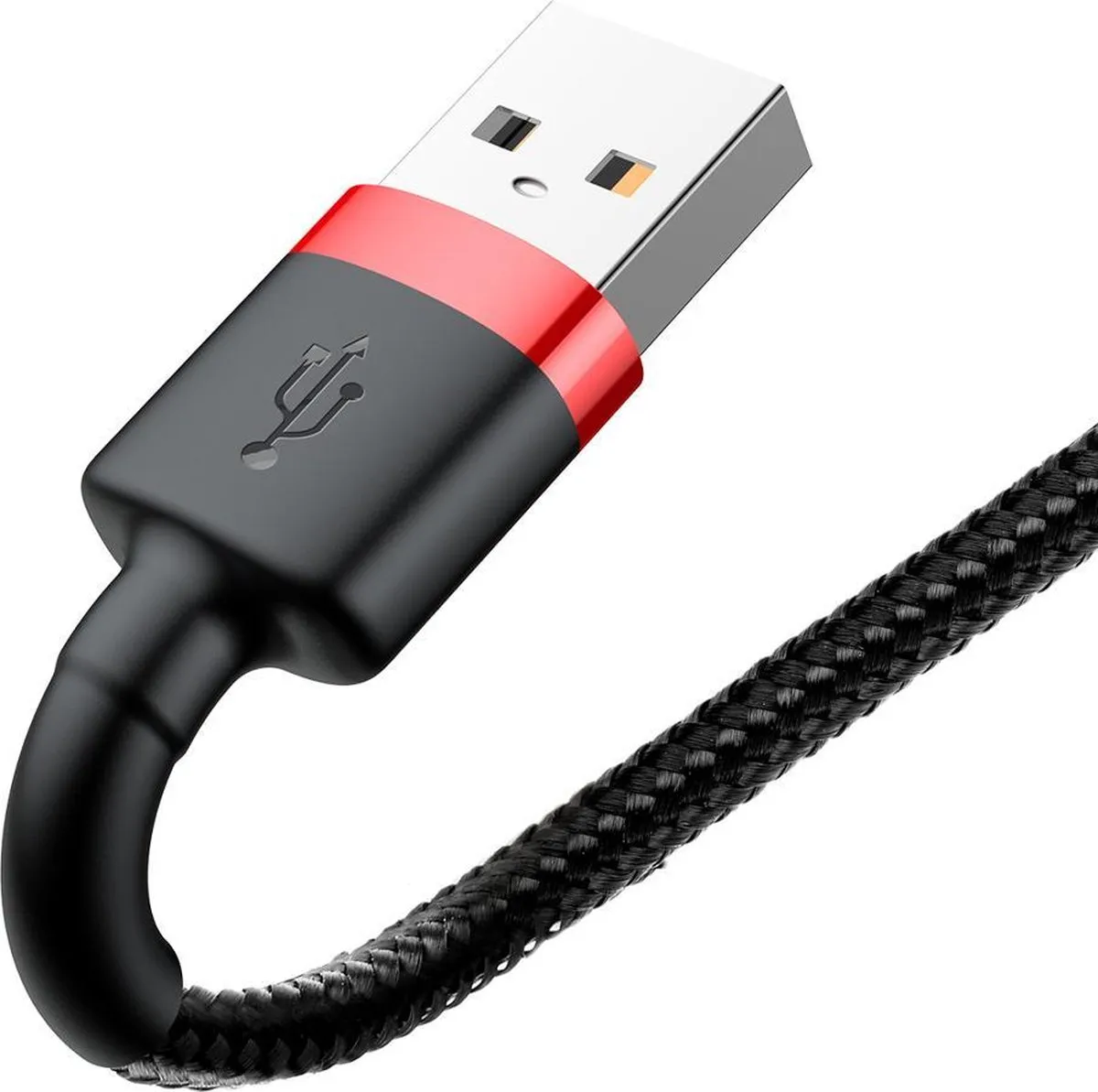 Baseus Universele USB naar Lightning Kabel 1m 2.5A - Zwart/Rood
