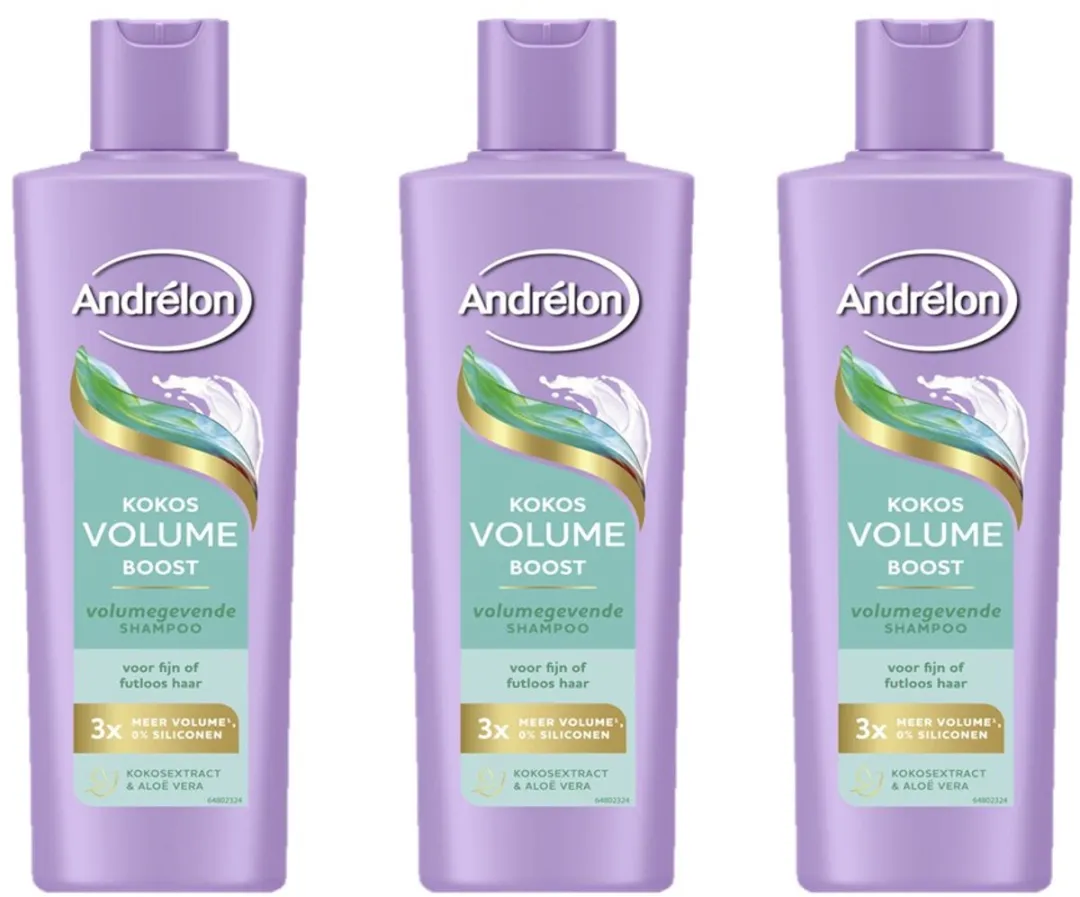Andrélon Kokos Volume Boost Shampoo 3x250ml