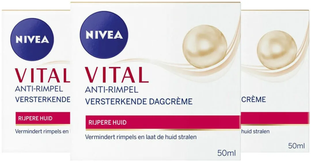NIVEA Vital Dagcrème Anti-Rimpel 50ml - 3 Stuks - afbeelding 6 van 6