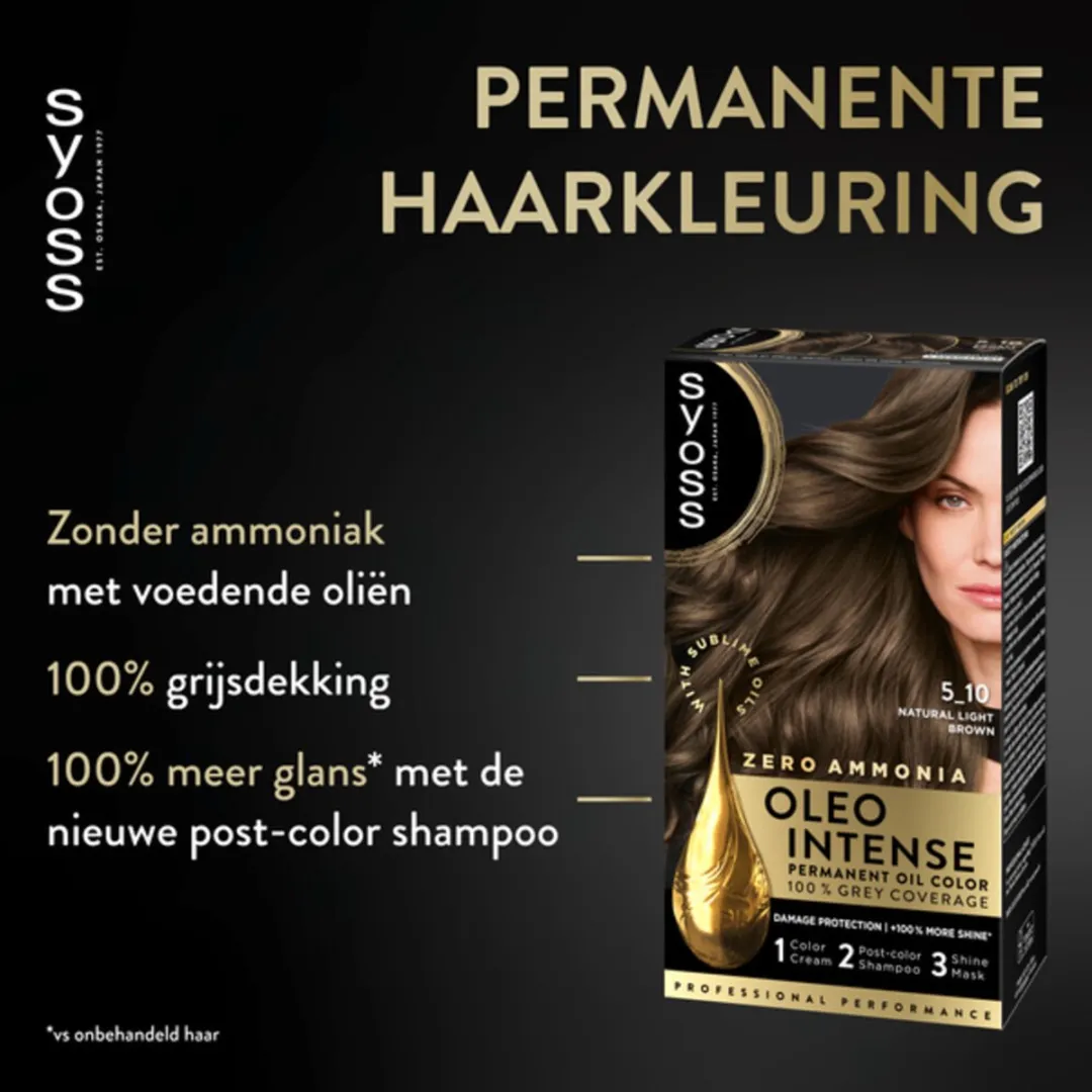 SYOSS Oleo Intense 5-10 Cool Bruin Haarverf - 3x115ml