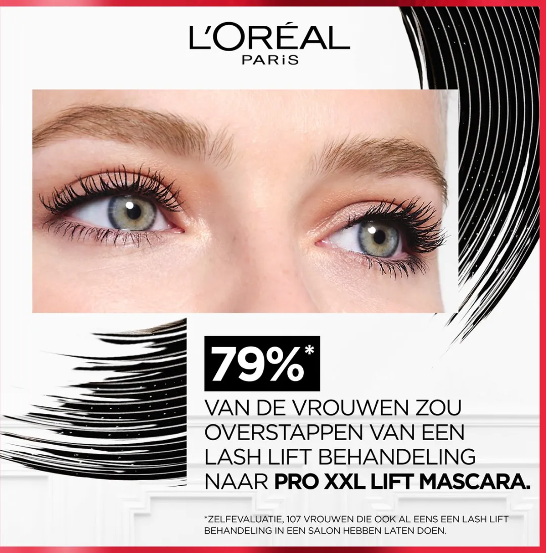 L'Oréal Paris PRO XXL Lift 2-Staps Mascara - Zwart