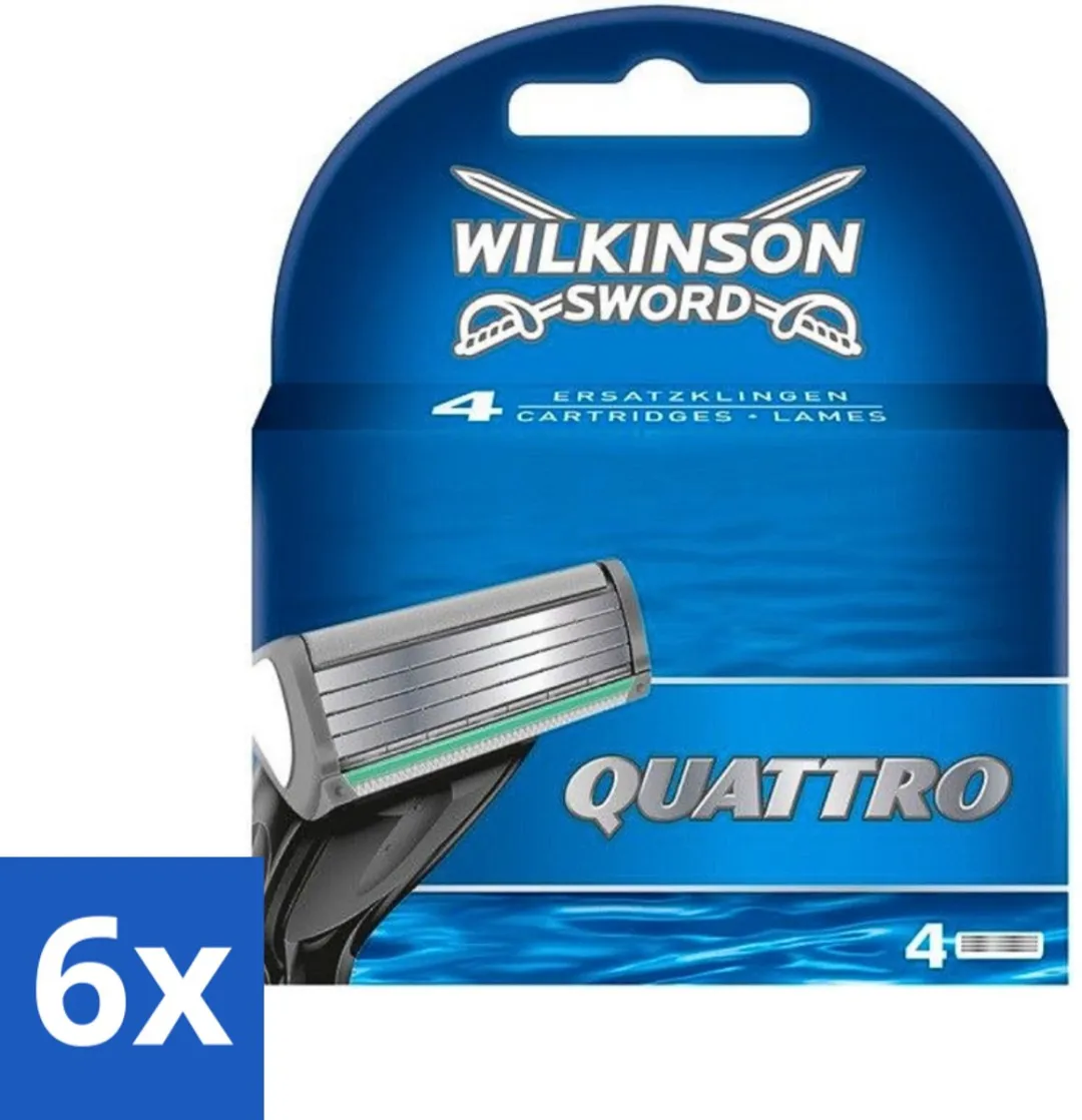Wilkinson Sword Quattro Navulmesjes 4 Stuks