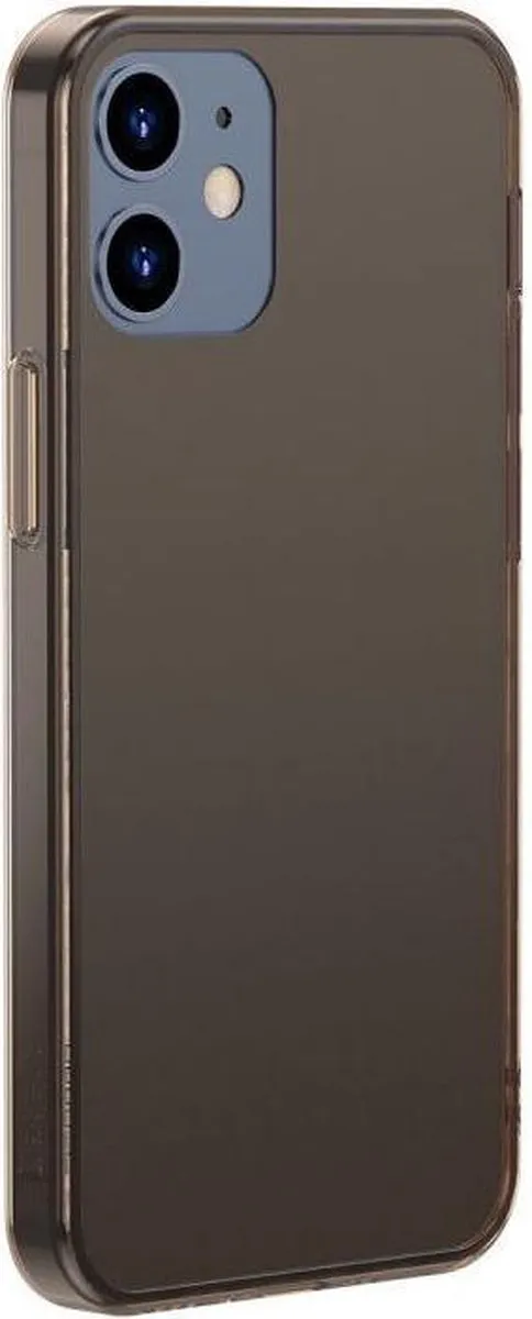 Baseus Frosted Glass Hoesje iPhone 12/12 Pro - Matte Zwart