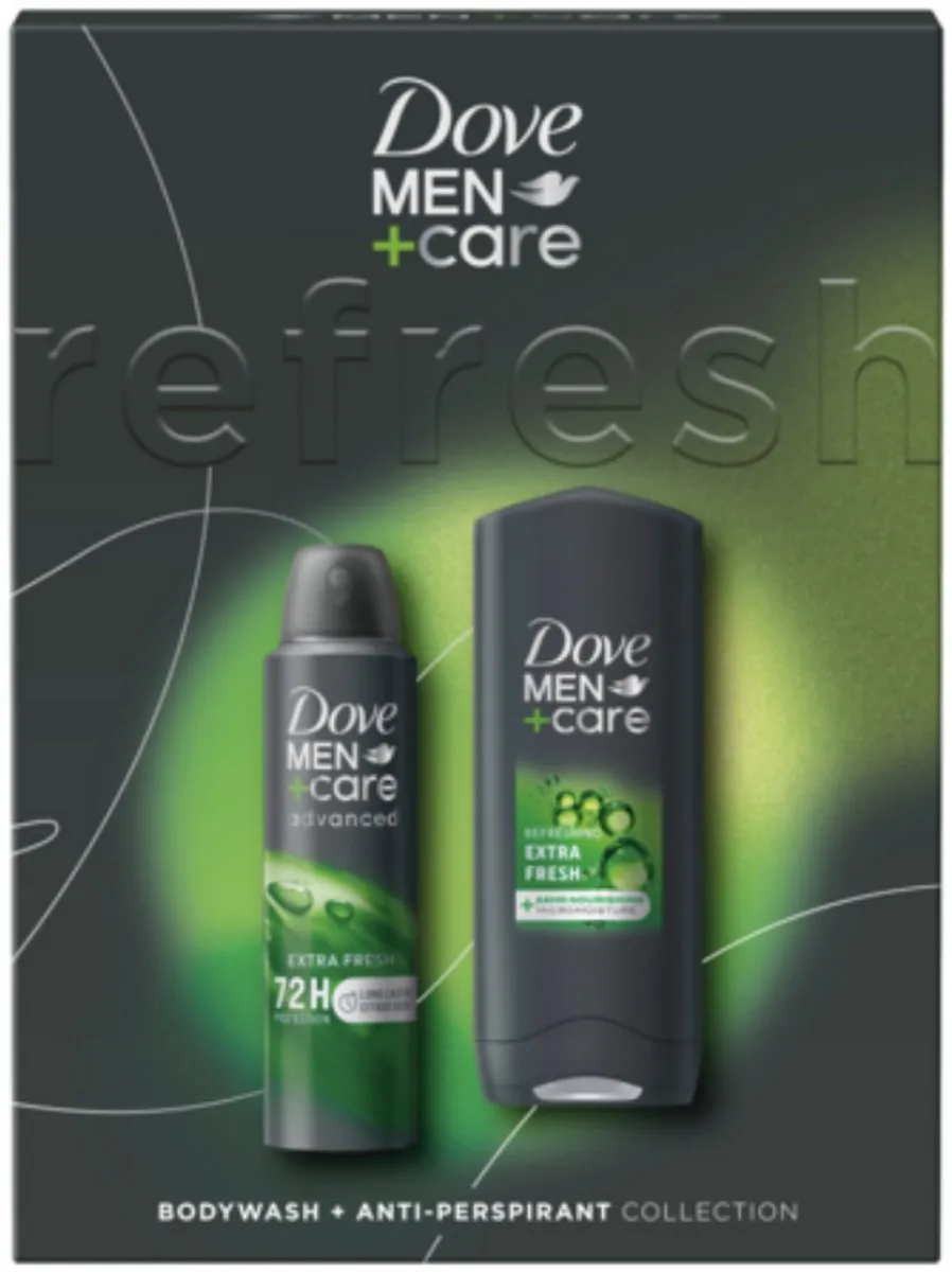 Dove Men+Care Extra Fresh Cadeauset - 2x400ml Douchegel