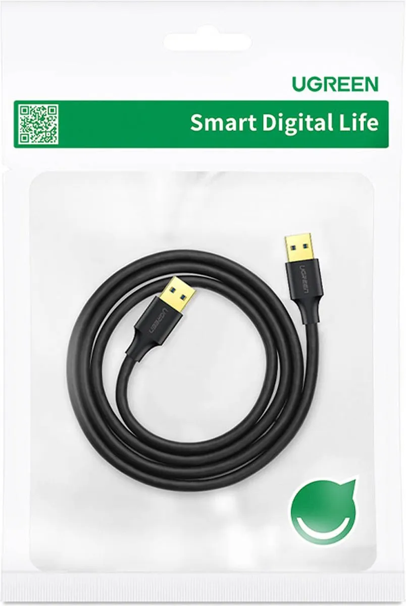 Ugreen USB-A Kabel USB3.0 5Gb/s 0,5m - Zwart
