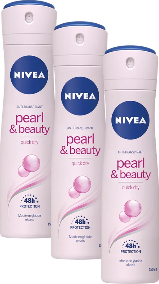 NIVEA Pearl & Beauty Deo Spray 150ml - 3 Stuks