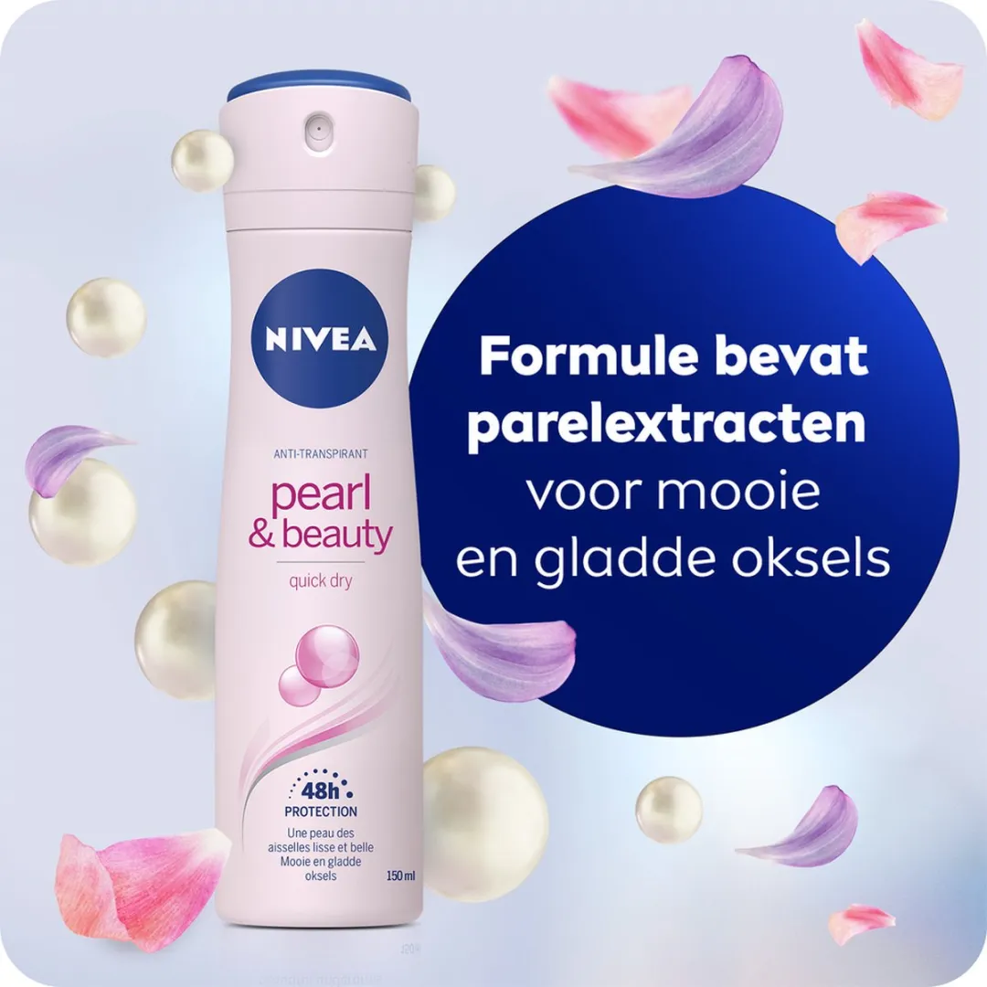 NIVEA Pearl & Beauty Deo Spray 150ml - 3 Stuks - afbeelding 6 van 6