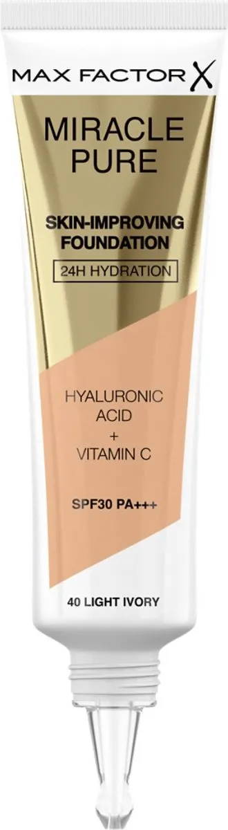 Max Factor Miracle Pure Foundation 40 Light Ivory - 30ml
