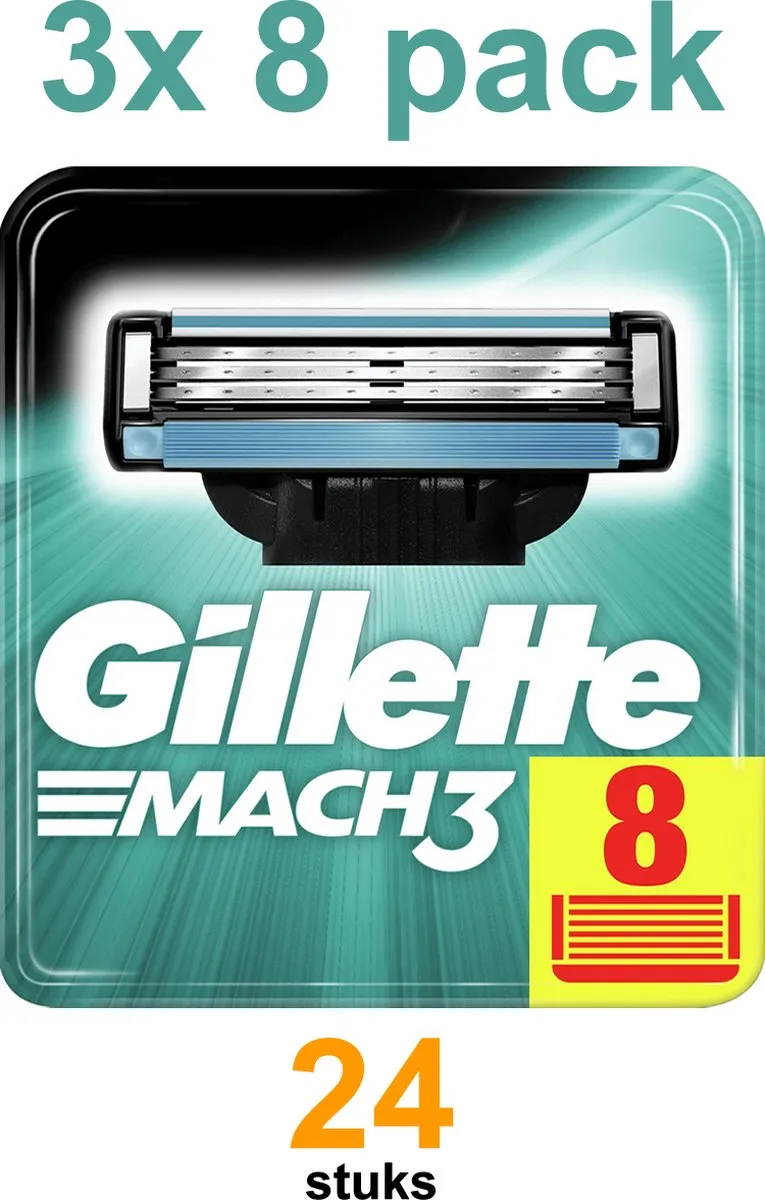 Gillette Mach3 Scheermesjes - 24 Stuks