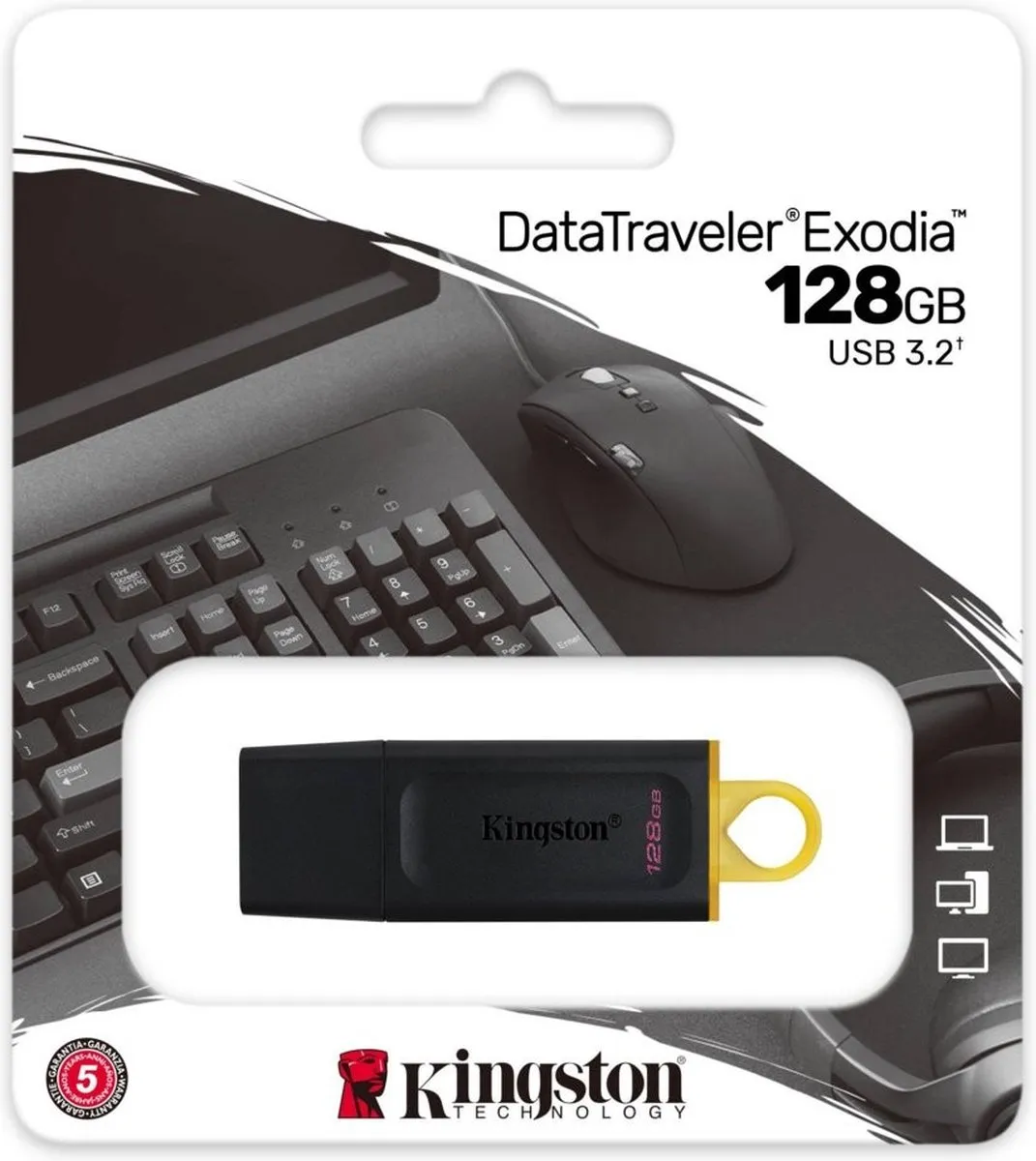 Kingston DataTraveler Exodia DTX/128GB USB-stick 128GB - Zwart