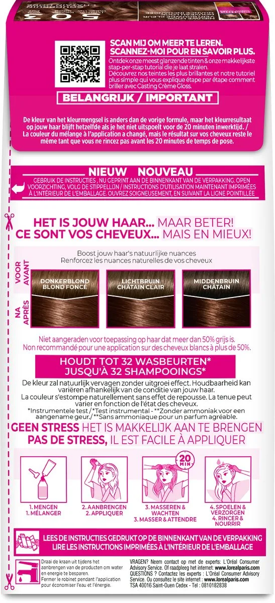 L'Oréal Paris Casting Crème Gloss 503 Goudbruin - 234g