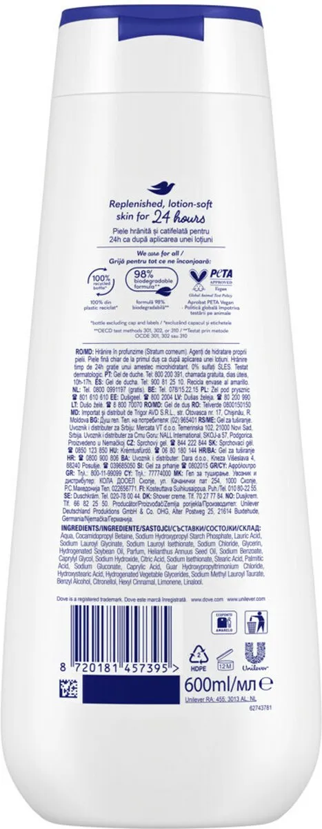 Dove Douchecrème Deeply Nourishing 600ml