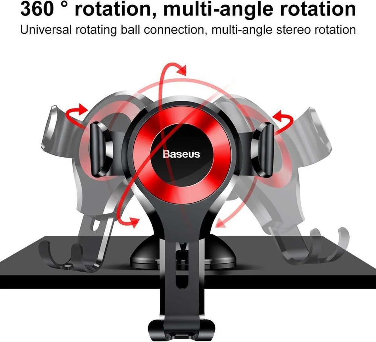 Baseus Gravity Dashboard Autohouder - Universeel Rood - MPN 6953156268784 - afbeelding 6 van 6