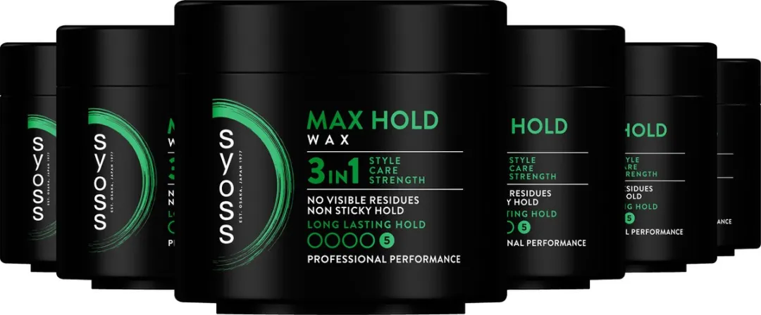 SYOSS Max Hold Styling Wax 900ml - 6x150ml