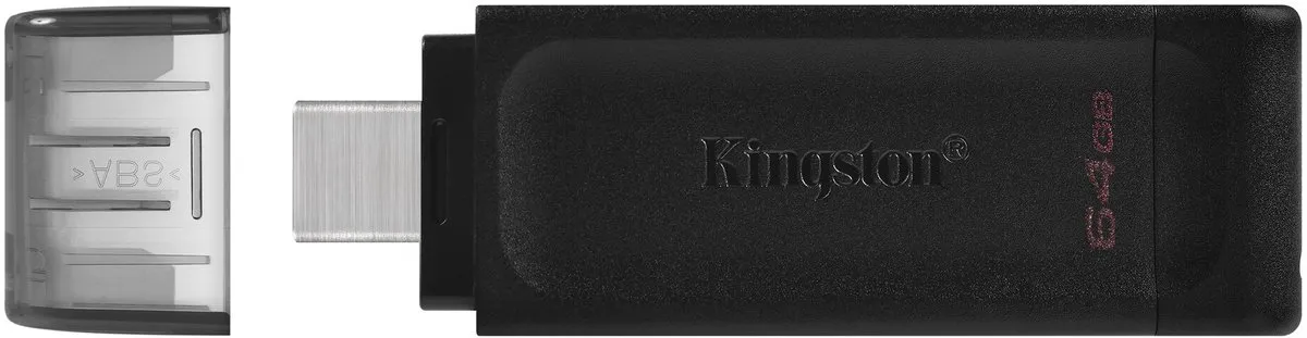 Kingston DT70 USB-C Geheugenstick 64GB - Zwart