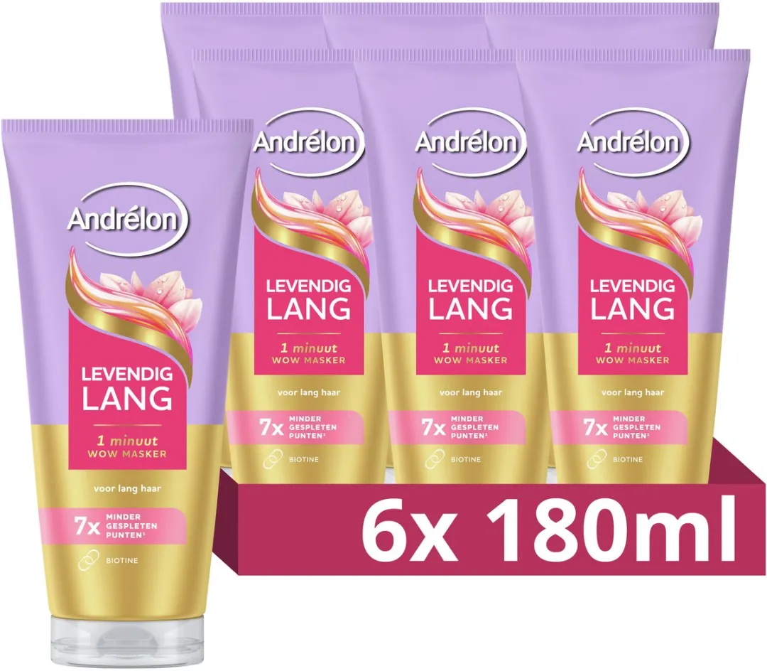 Andrélon 1 Minuut Haarmasker Levendig Lang