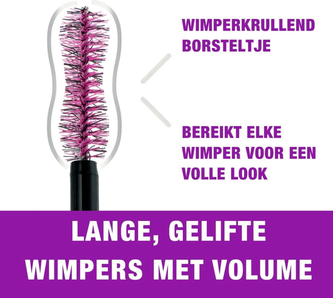 Maybelline The Falsies Lash Lift Mascara 01 Zwart - afbeelding 6 van 6