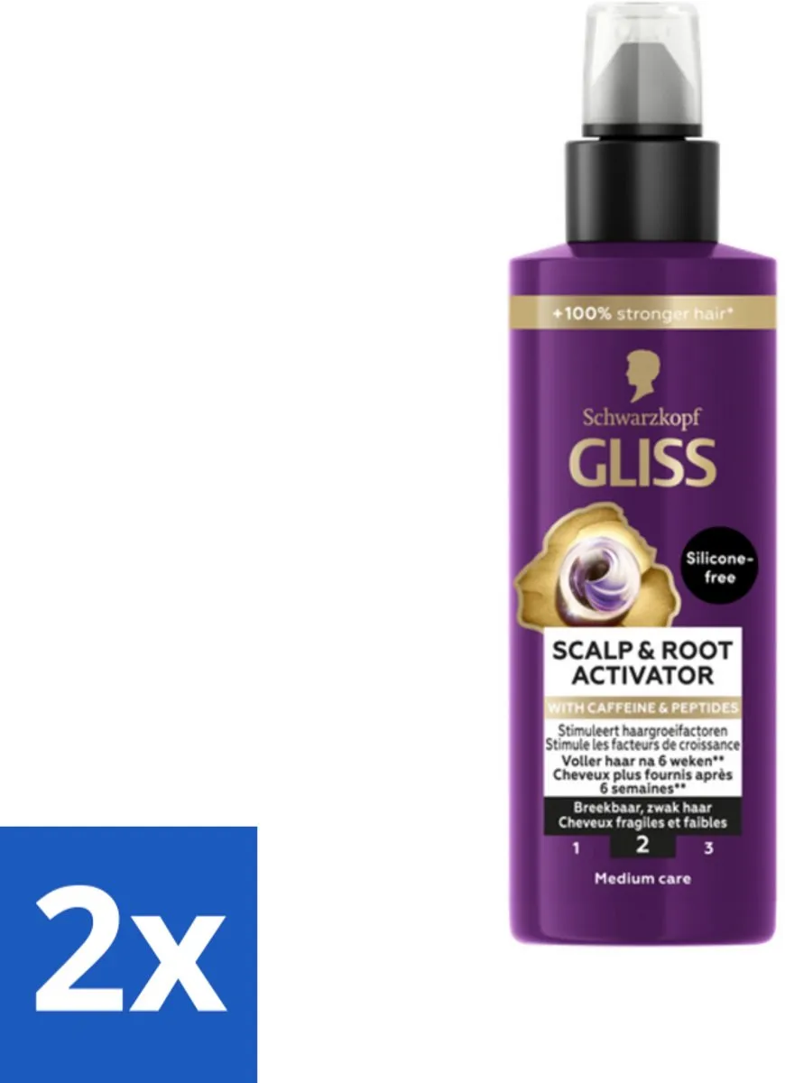 Gliss - Scalp & Root Activator - Siliconenvrij - Voor Gezonde Hoofdhuid - 100 ml - Voordeelverpakking - 2 stuks