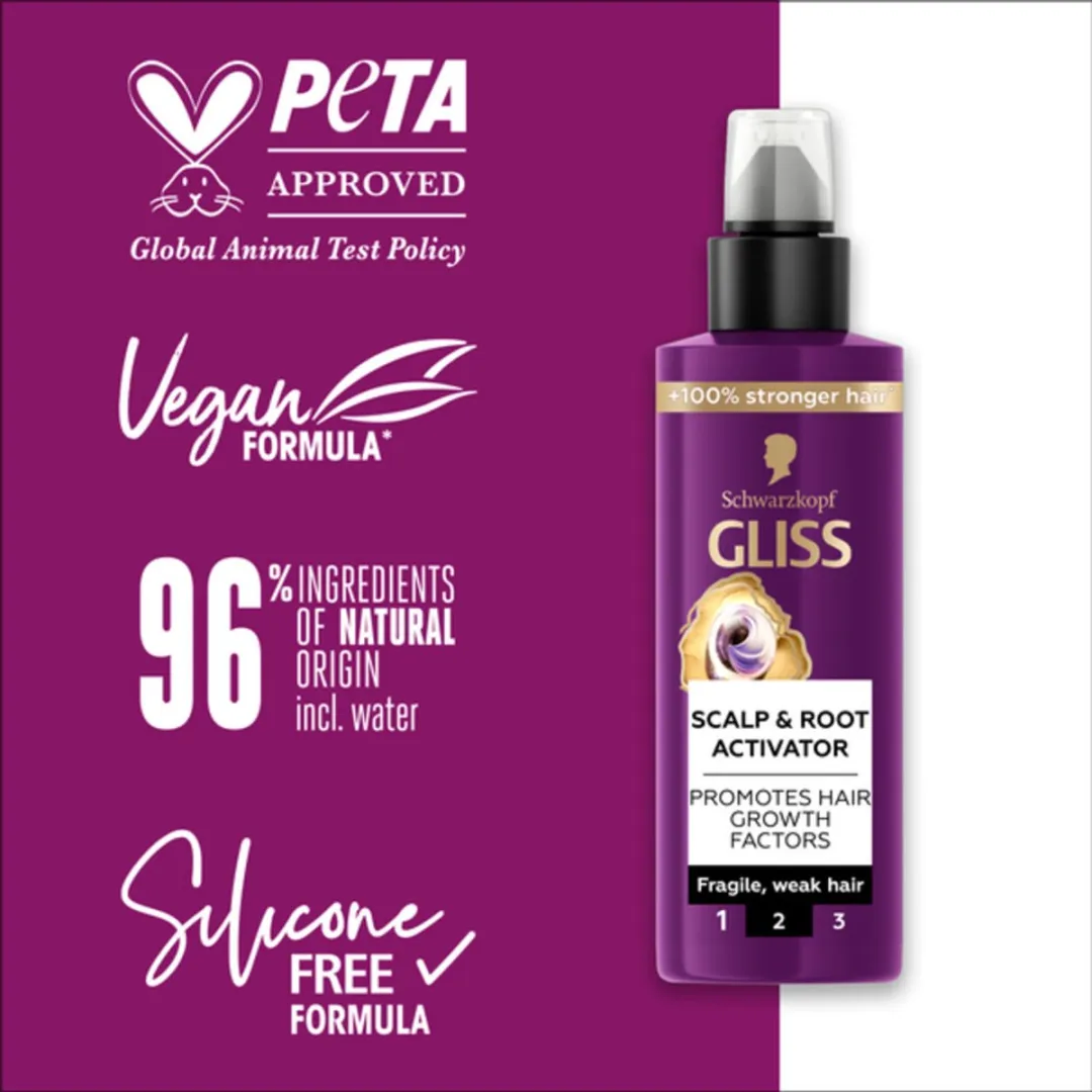 Gliss - Scalp & Root Activator - Siliconenvrij - Voor Gezonde Hoofdhuid - 100 ml - Voordeelverpakking - 2 stuks