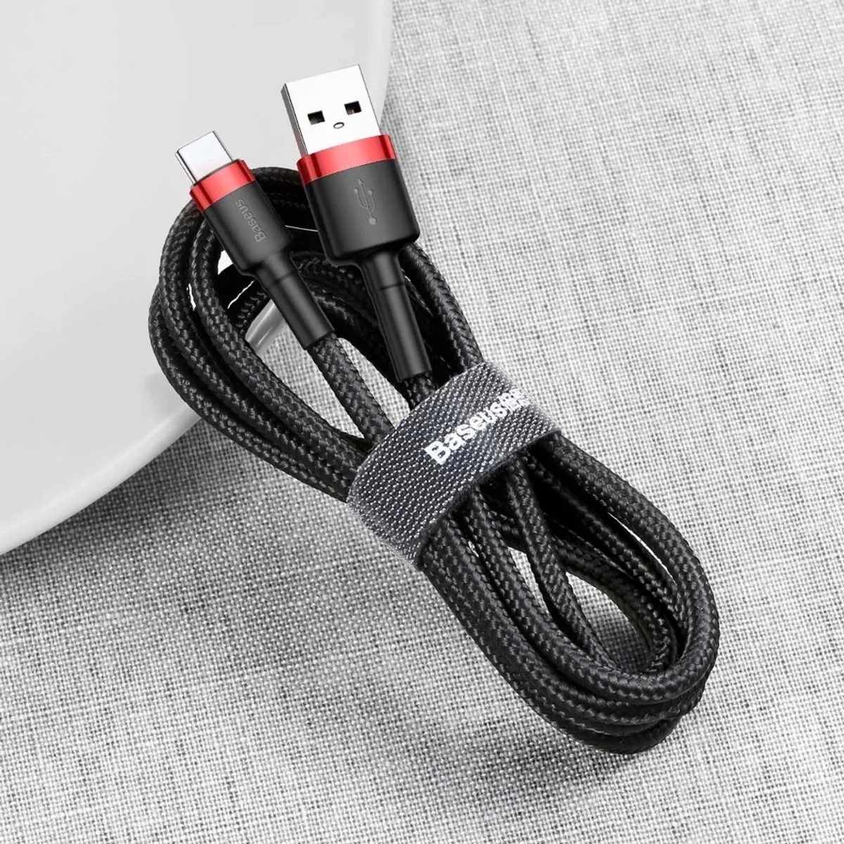 Baseus Cafule USB-C Kabel 3A Quick Charge 3.0 - 1m - Zwart/Rood