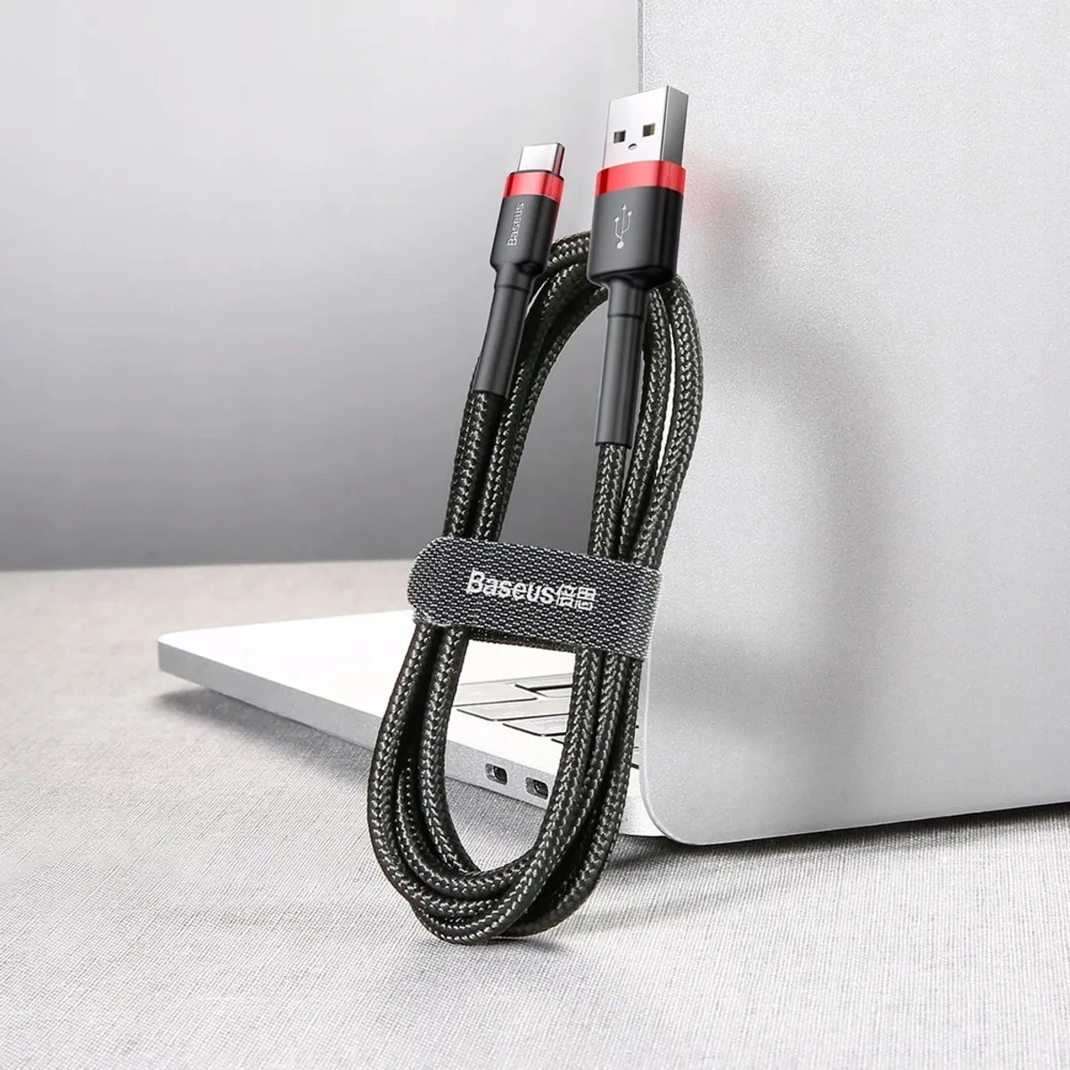 Baseus Cafule USB-C Kabel 3A Quick Charge 3.0 - 1m - Zwart/Rood