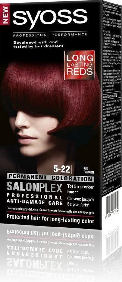 SYOSS Color Baseline 5-22 Red Passion Permanent Haarkleuring 18 Stuks