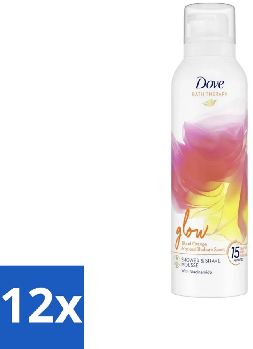 Dove Douche- & Scheerschuim Glow Bloedsinaasappel & Rabarber 3000ml