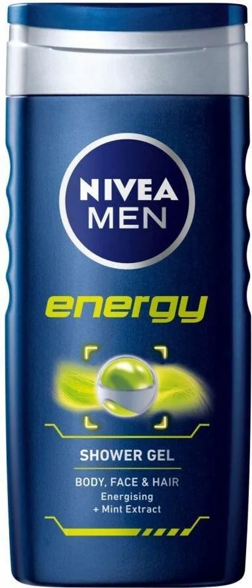 NIVEA MEN Energy Douchegel - 250ml - 12 Stuks