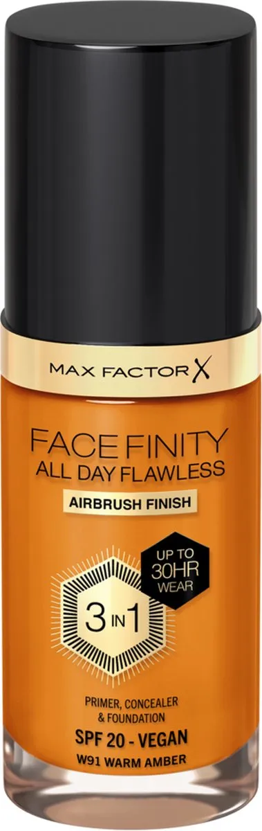 Max Factor Facefinity Foundation W91 Warm Amber 30ml