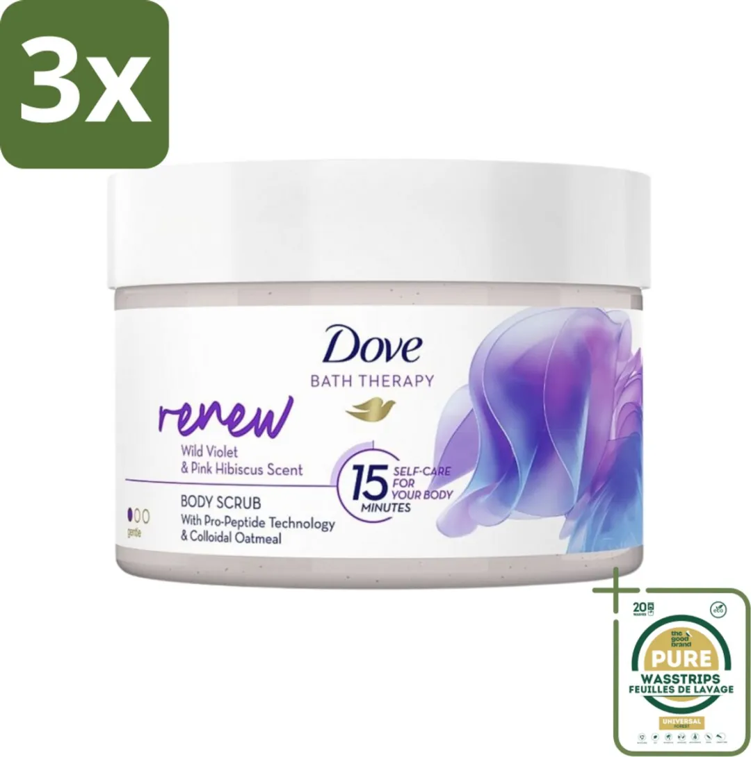 Dove Bath Therapy Renew Bodyscrub Wilde Viooltjes & Roze Hibiscus 885ml