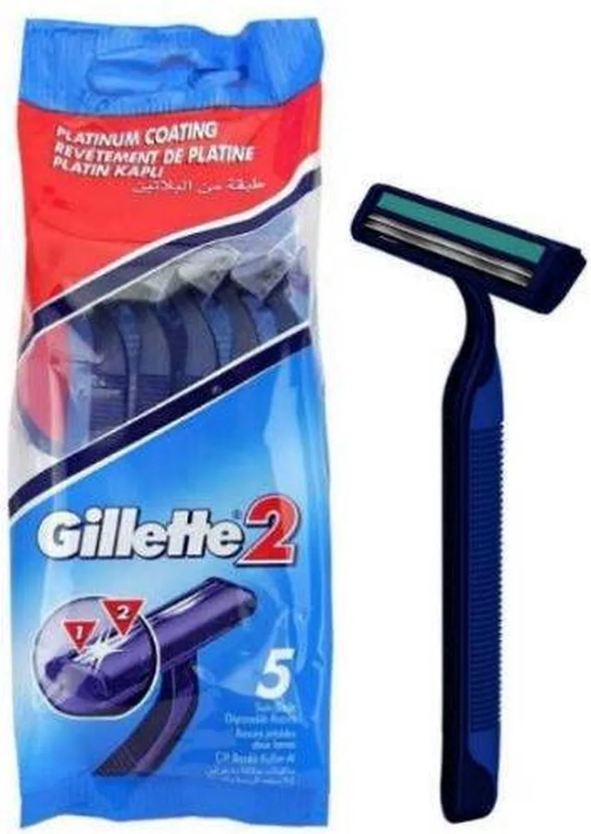 Gillette 2 Single Use Scheermesjes - 6 Stuks