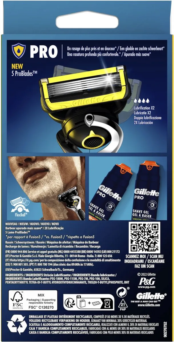 Gillette ProShield Scheersysteem - 2 Navulmesjes