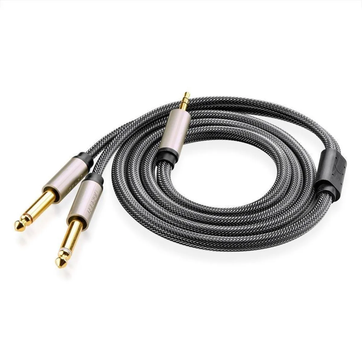 Ugreen Audiokabel Mini-Jack 3,5mm naar 6,35mm 2m - Zwart