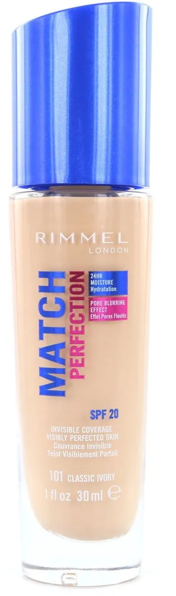 Rimmel London Match Perfection Foundation 101 Classic Ivory - 30ml