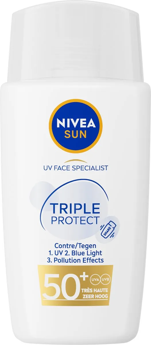 NIVEA SUN UV Face Triple Protect Gezicht Zonnebrandcrème SPF 50+ 40ml