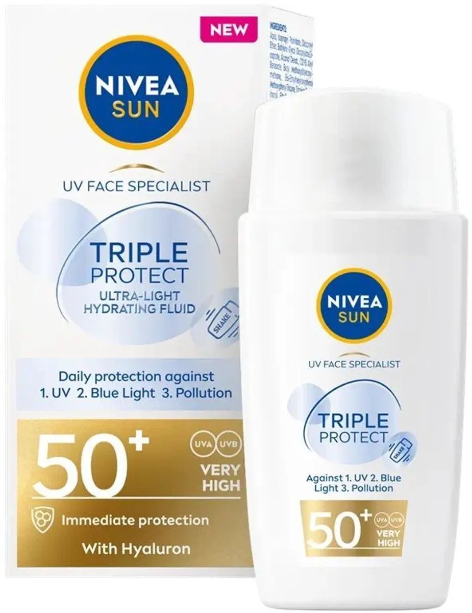 NIVEA SUN UV Face Triple Protect Gezicht Zonnebrandcrème SPF 50+ 40ml