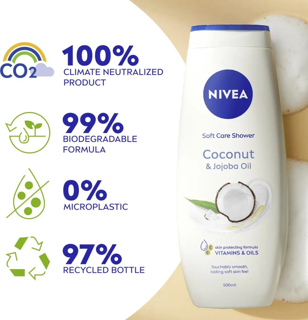 NIVEA Coconut & Jojoba Douchecrème 500ml