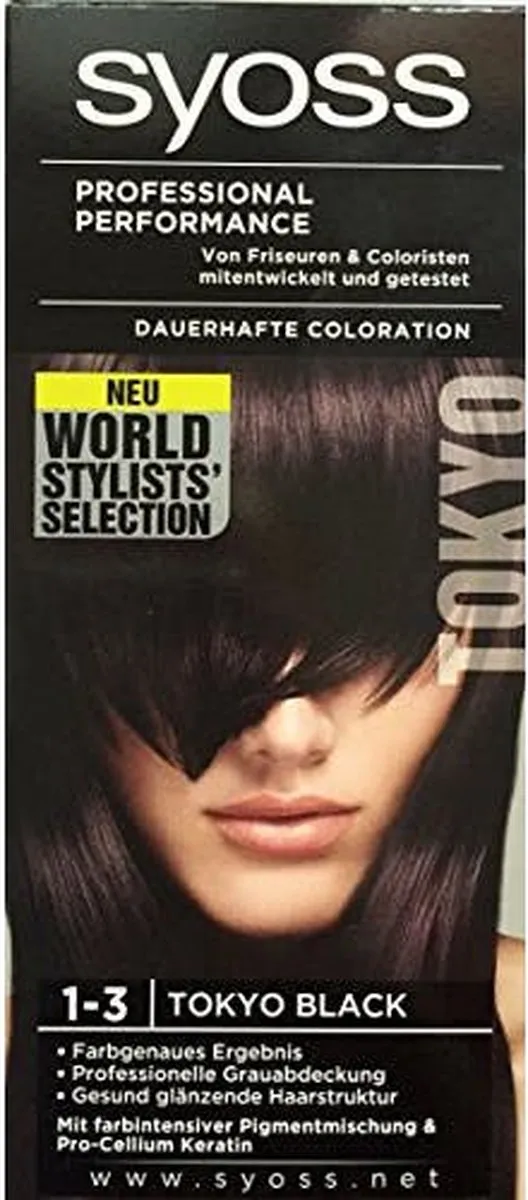 SYOSS 1-3 Tokyo Zwart Haarverf - 3 Stuks
