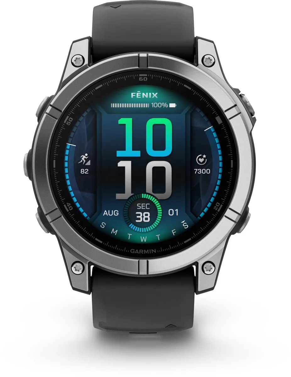 Garmin fēnix E 47mm Smartwatch - AMOLED - 16 Dagen - Donkergrijs/Zwart