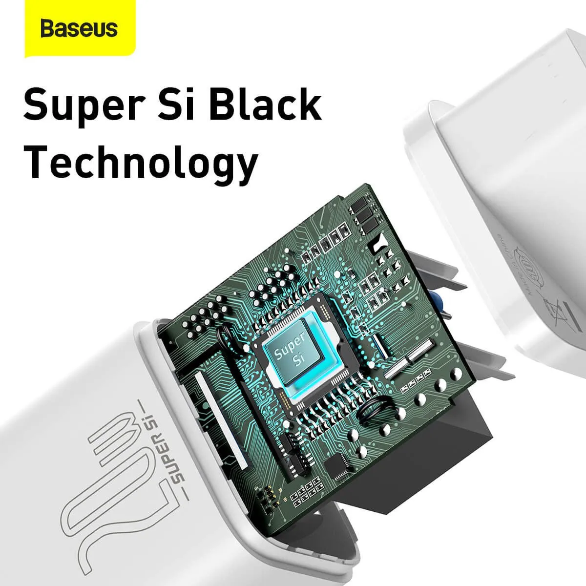 Baseus TZCCSUP-B02 USB-C Oplader 20W - Wit - afbeelding 6 van 6