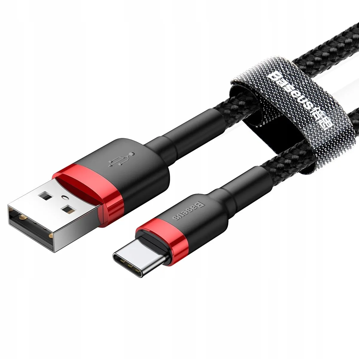 Baseus Start USB-C Kabel 0,5M - 2 Stuks - Zwart/Rood