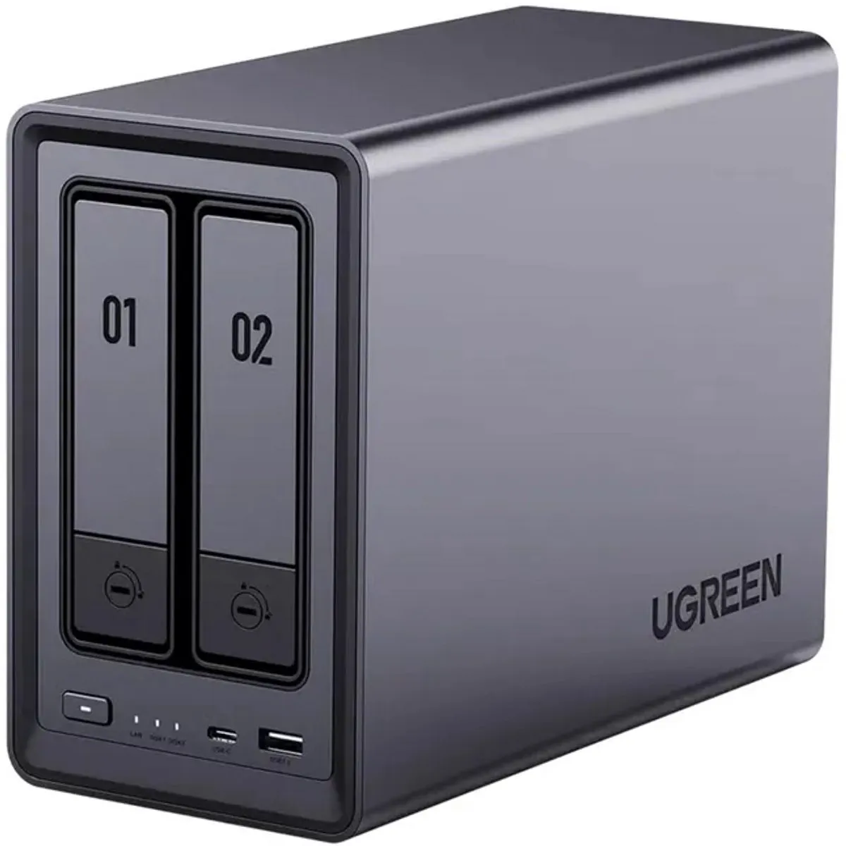 UGREEN NASync DXP2800 NAS-server 2 bays - 8TB (2x4TB) - Intel N100 - 8GB DDR5 - Zwart