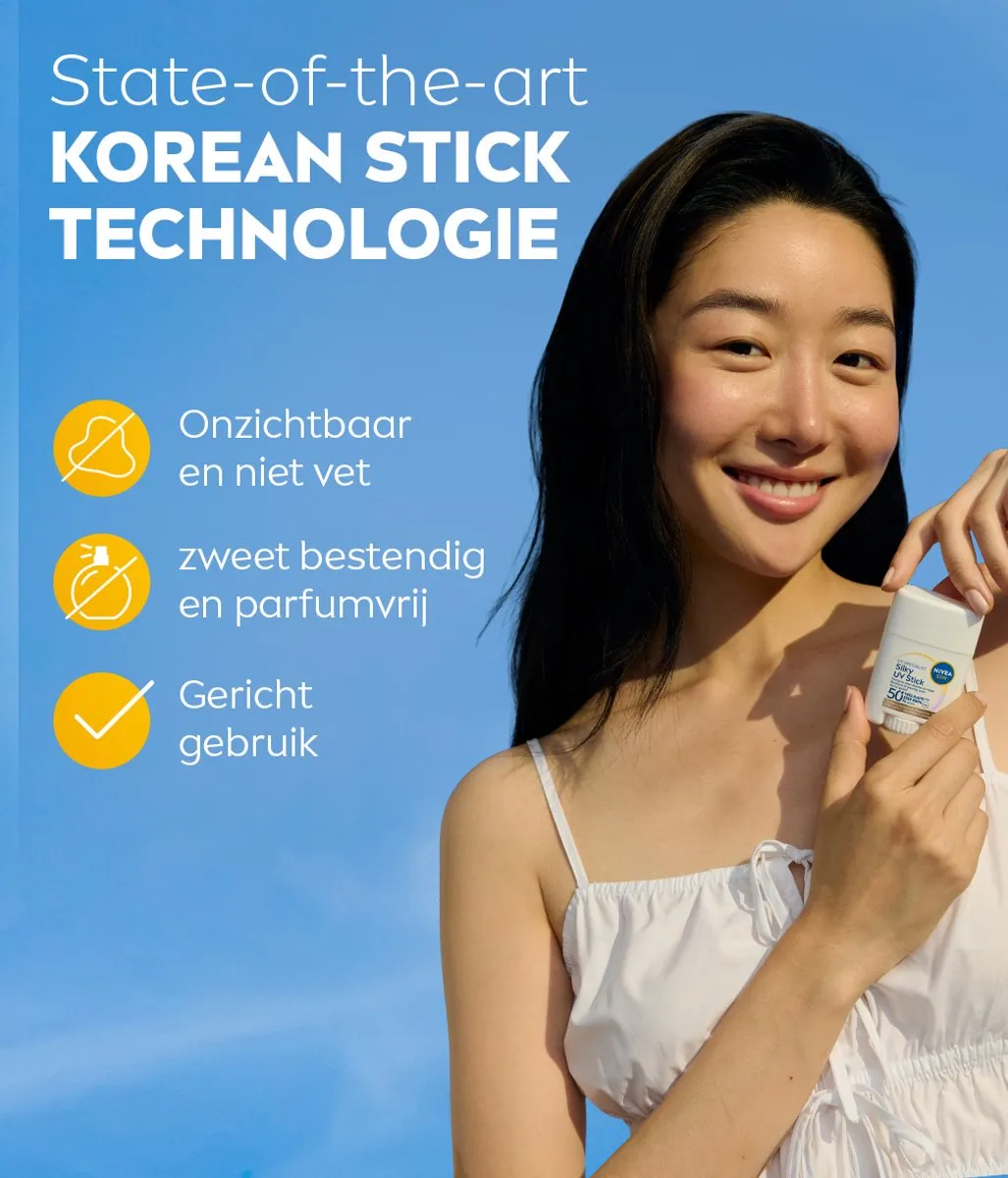 NIVEA Sun UV Face Silky Zonnebrand Stick SPF50+ 15g - afbeelding 6 van 6