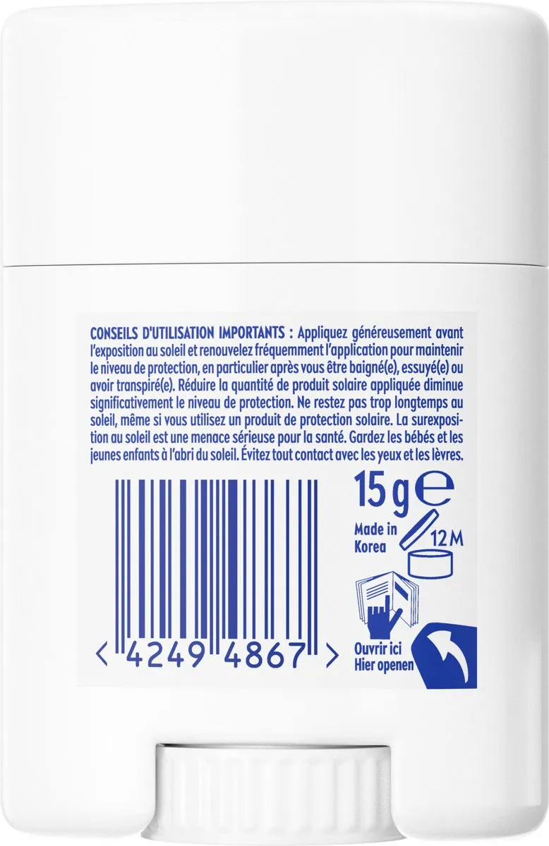 NIVEA Sun UV Face Silky Zonnebrand Stick SPF50+ 15g